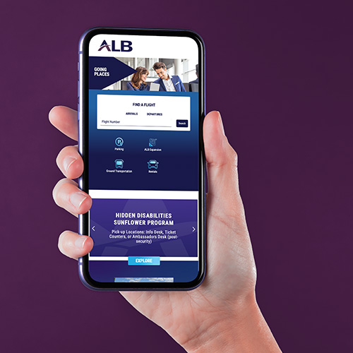 ALB website on mobile phone