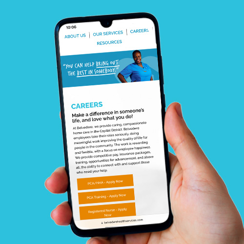 Belvedere Mobile Website Example