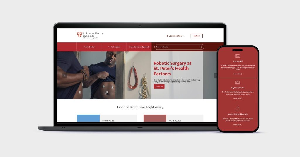 St. Peter's Health Partners Website Mockup